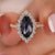 Marquise flower rose cut ring with floral design
 Marquise flower rose cut ring with floral design