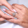 Wrap guard wedding band with v shaped wedding band.