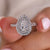 Double halo engagement ring with a stunning pear diamond ring center.
 Double halo engagement ring with a stunning pear diamond ring center.