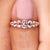 Oval rose cut wedding band with a sleek and elegant design. Oval rose cut wedding band with a sleek and elegant design.