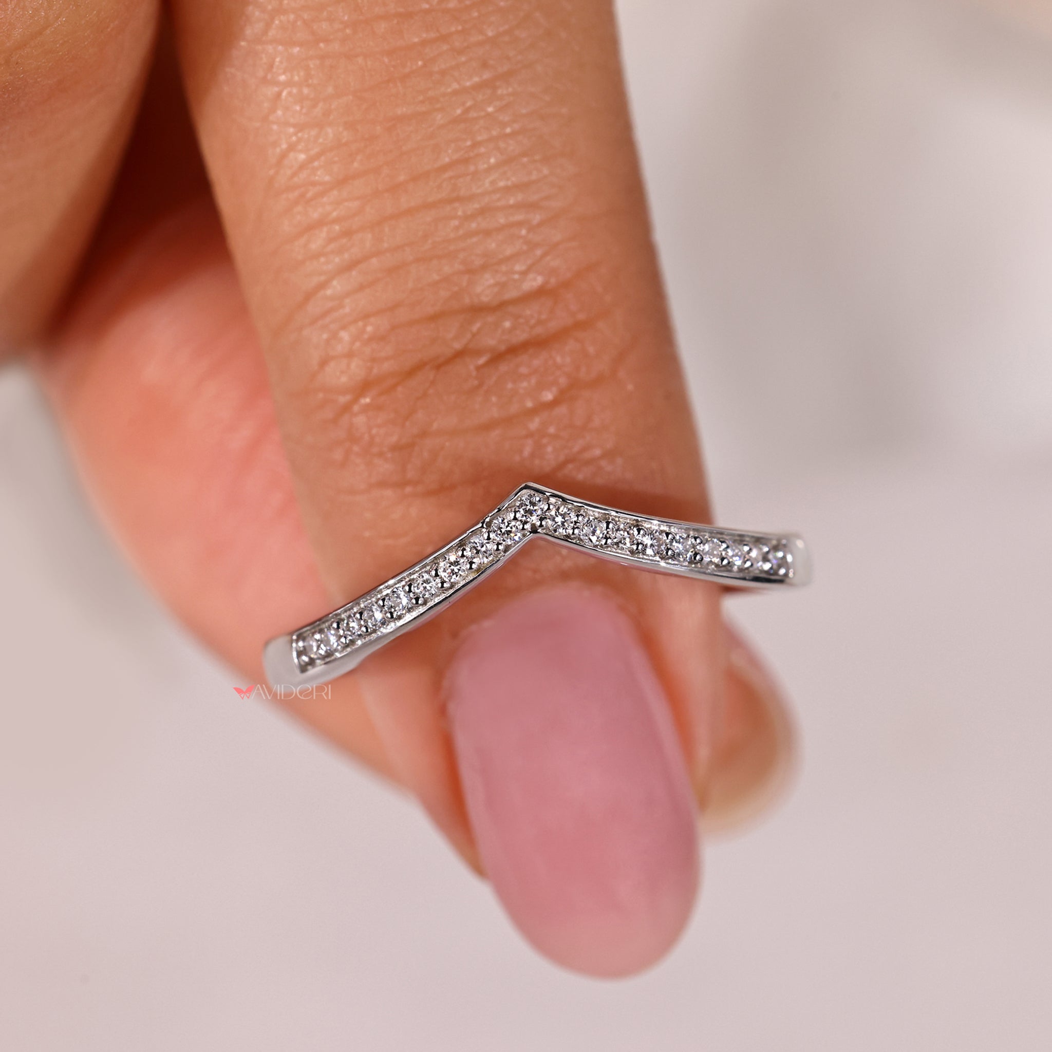 Lab grown wedding band with brilliant diamonds.