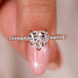Heart shaped diamond ring with a stunning design for special occasions.