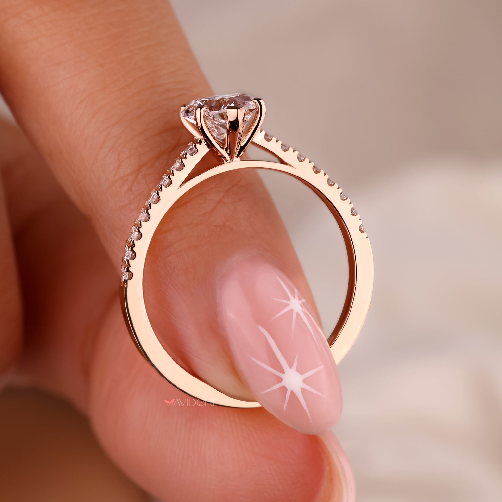 Rose gold ring designed to enhance elegance and charm.