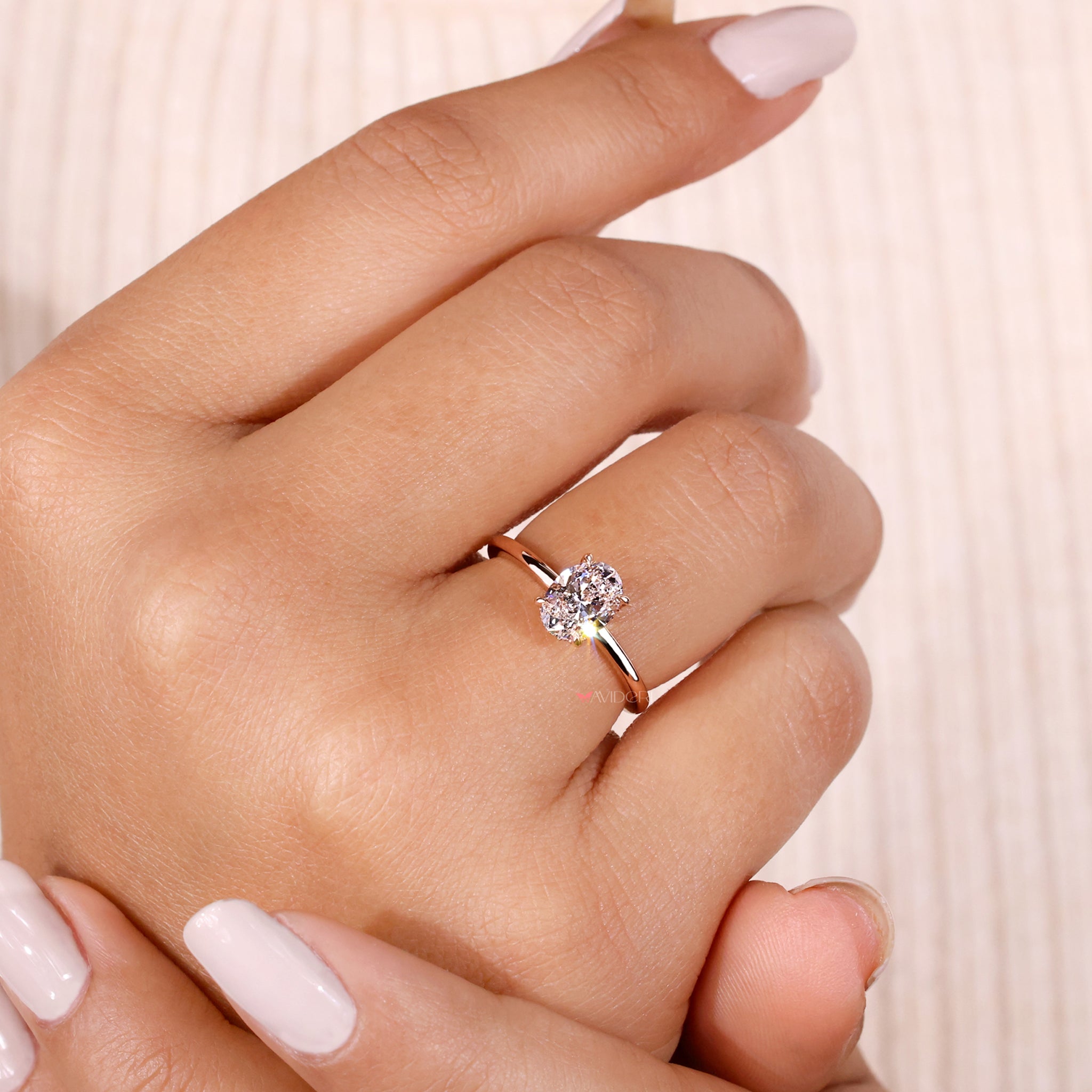 halo ring, solitaire diamond ring, rose gold diamond ring
