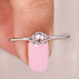 Solitaire diamond ring in 4 claw prong setting.