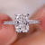 Radiant cut diamond ring with hidden halo design
 Radiant cut diamond ring with hidden halo design