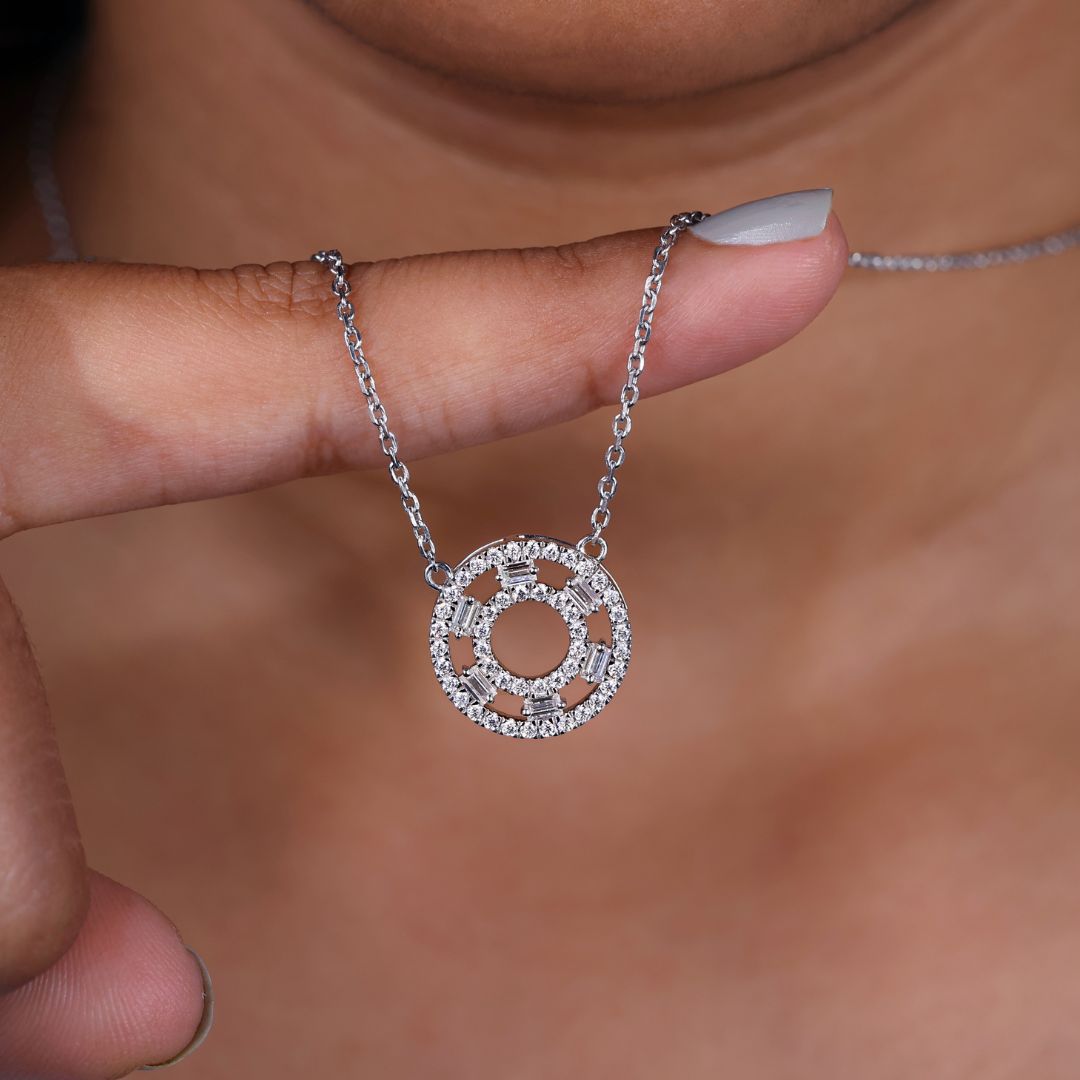 Double circle pendant design.