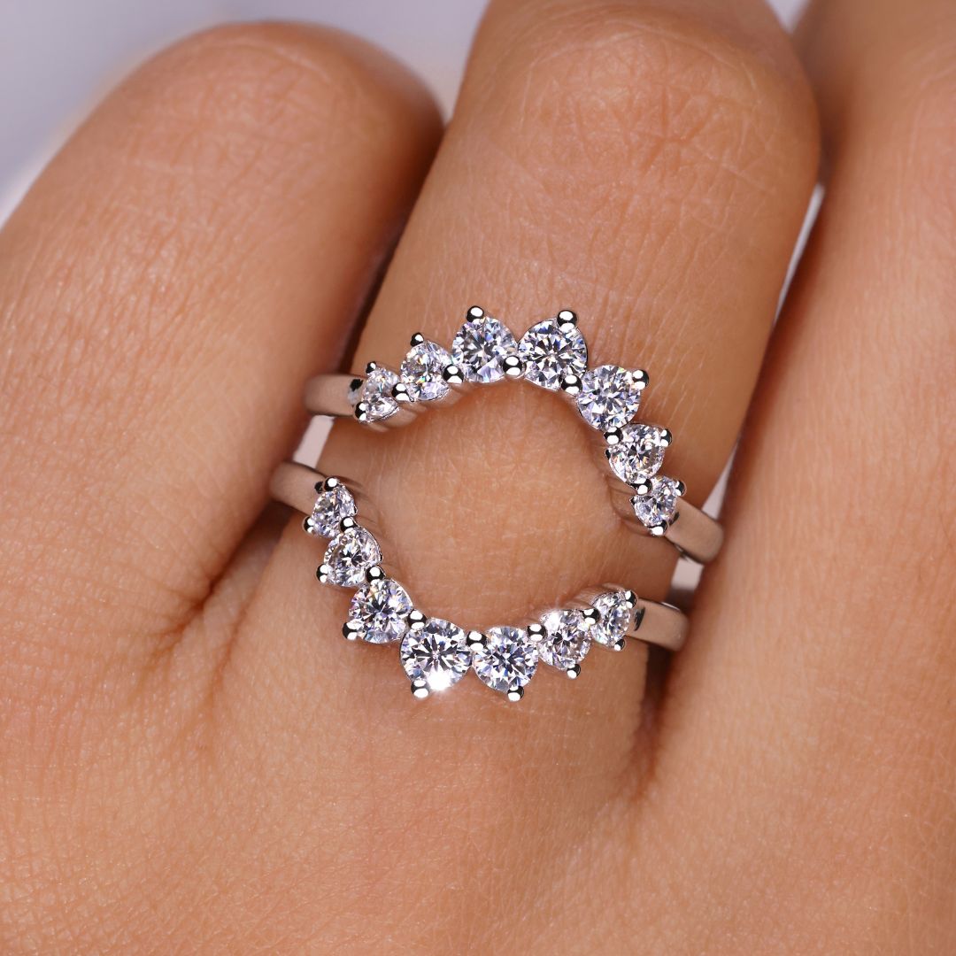 Diamond enhancer wedding band with elegant sparkle.