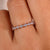 Half eternity band with sparkling diamonds.
 Half eternity band with sparkling diamonds.
