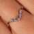 Curved wedding band featuring a marquise diamond wedding band design.
 Curved wedding band featuring a marquise diamond wedding band design.