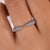 Round cut wedding band in white gold.
 Round cut wedding band in white gold.