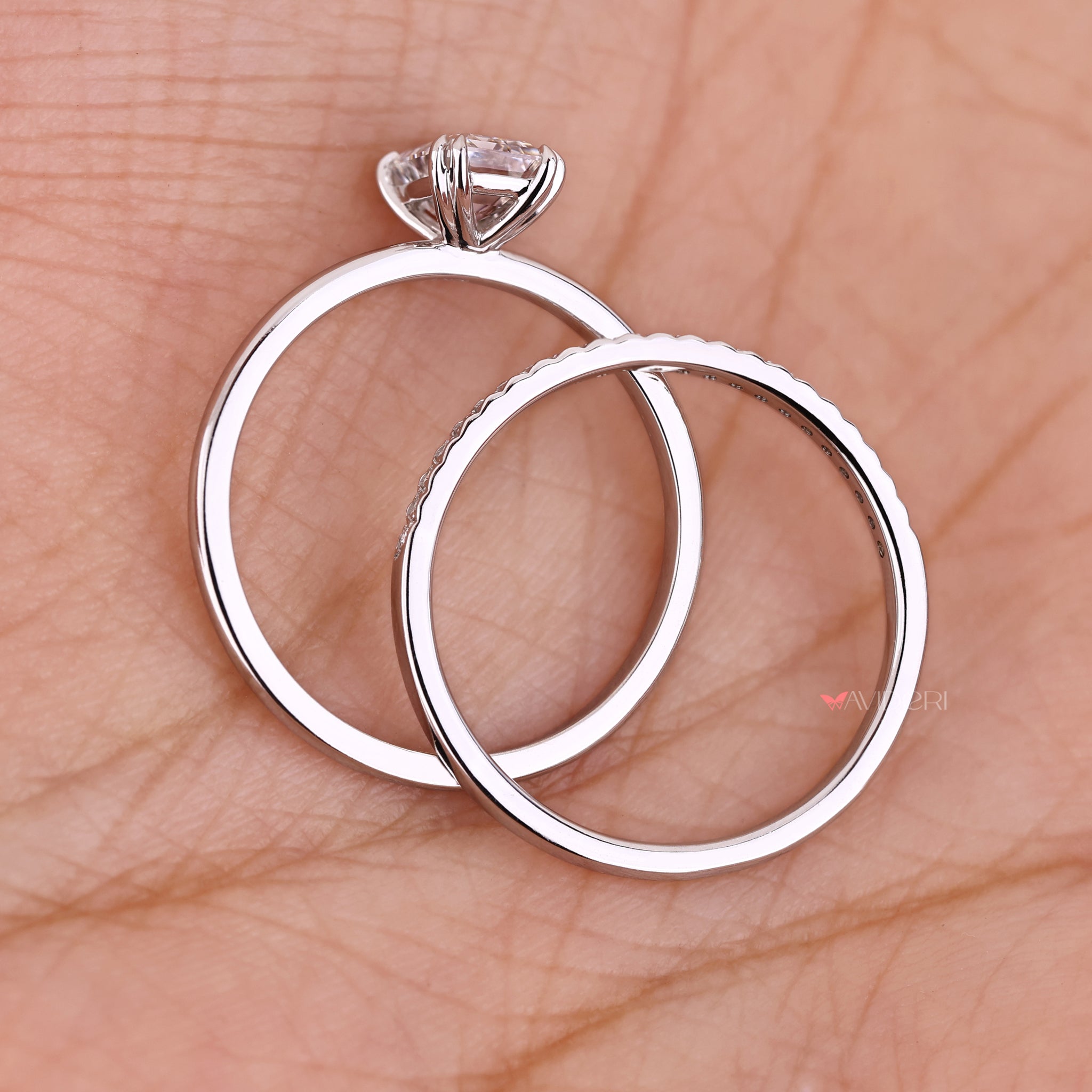 Emerald cut engagement ring crafted with precision for a sophisticated look