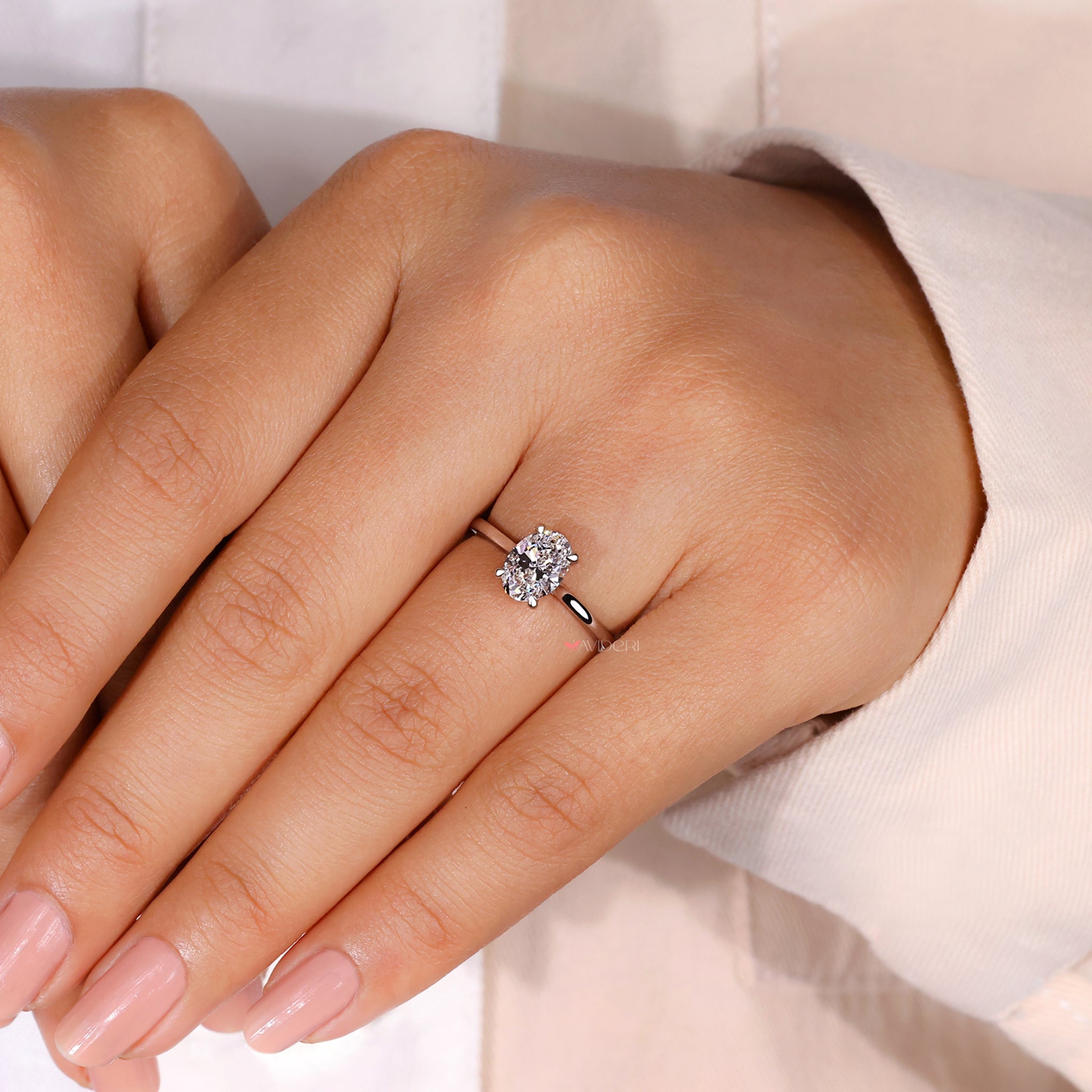 Avideri ring, avideri engagement ring, white gold engagement ring