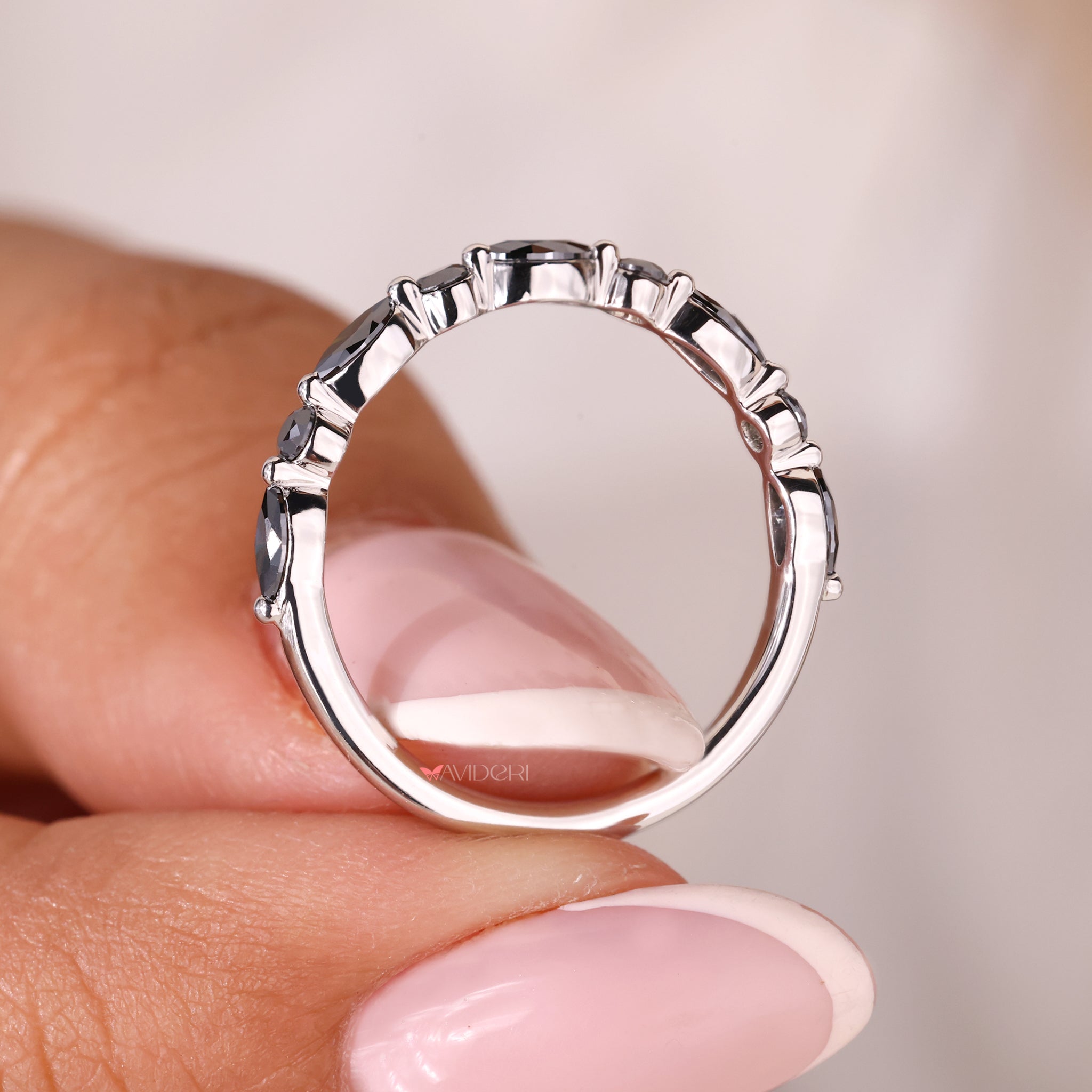 Buy moissanite wedding band for a special moment.