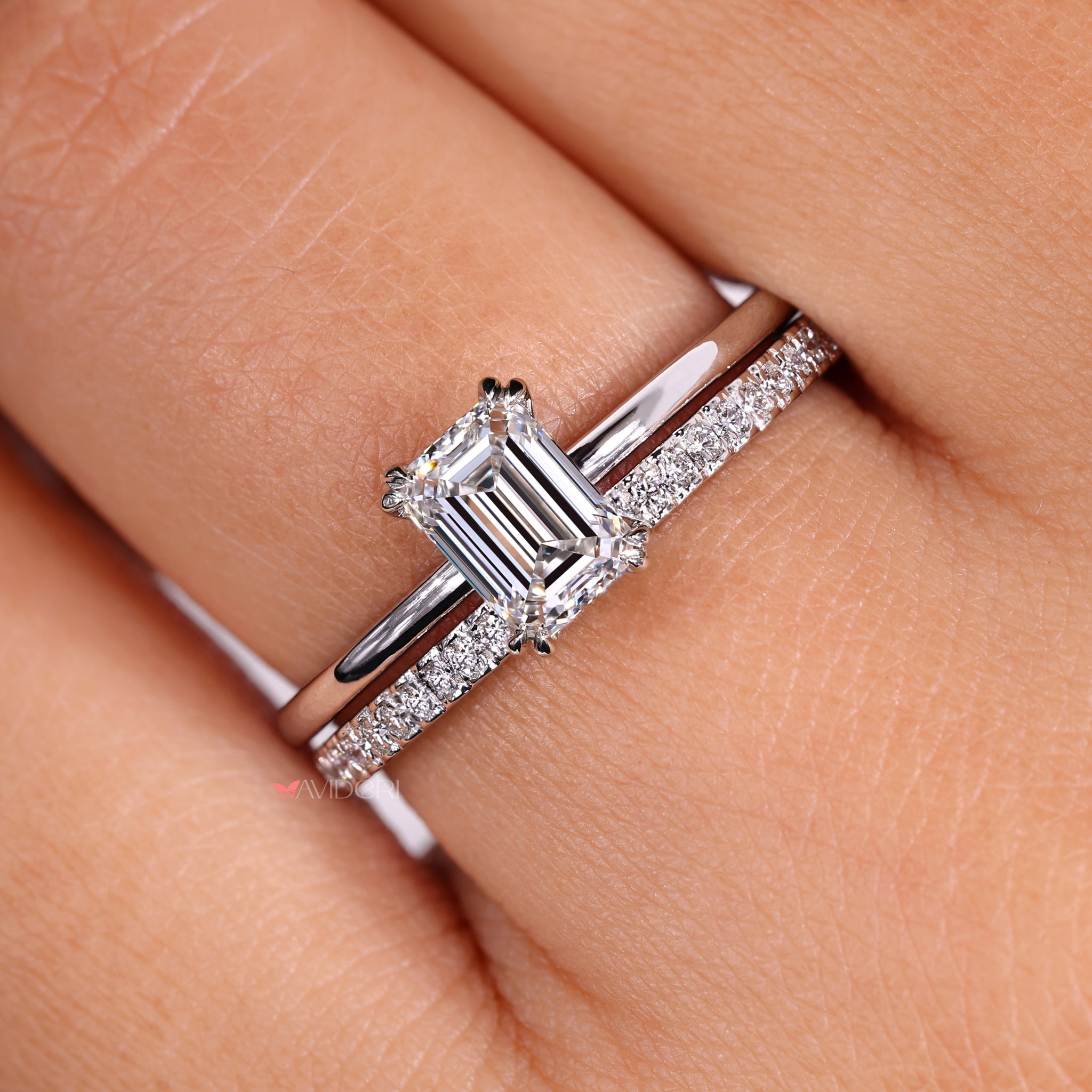 Emerald cut diamond ring with exceptional brilliance for special occasions