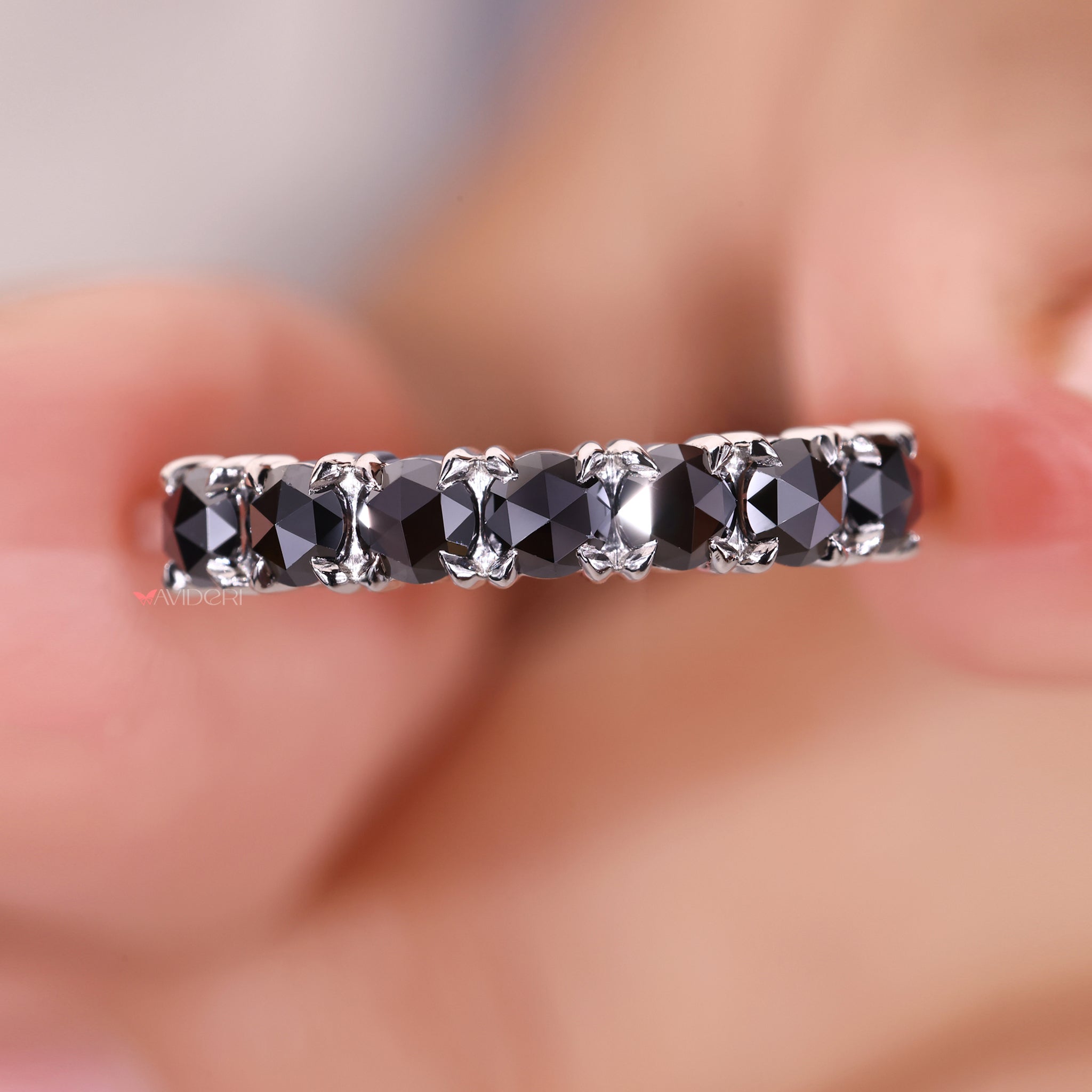 This handmade band showcases fine craftsmanship and detail.
