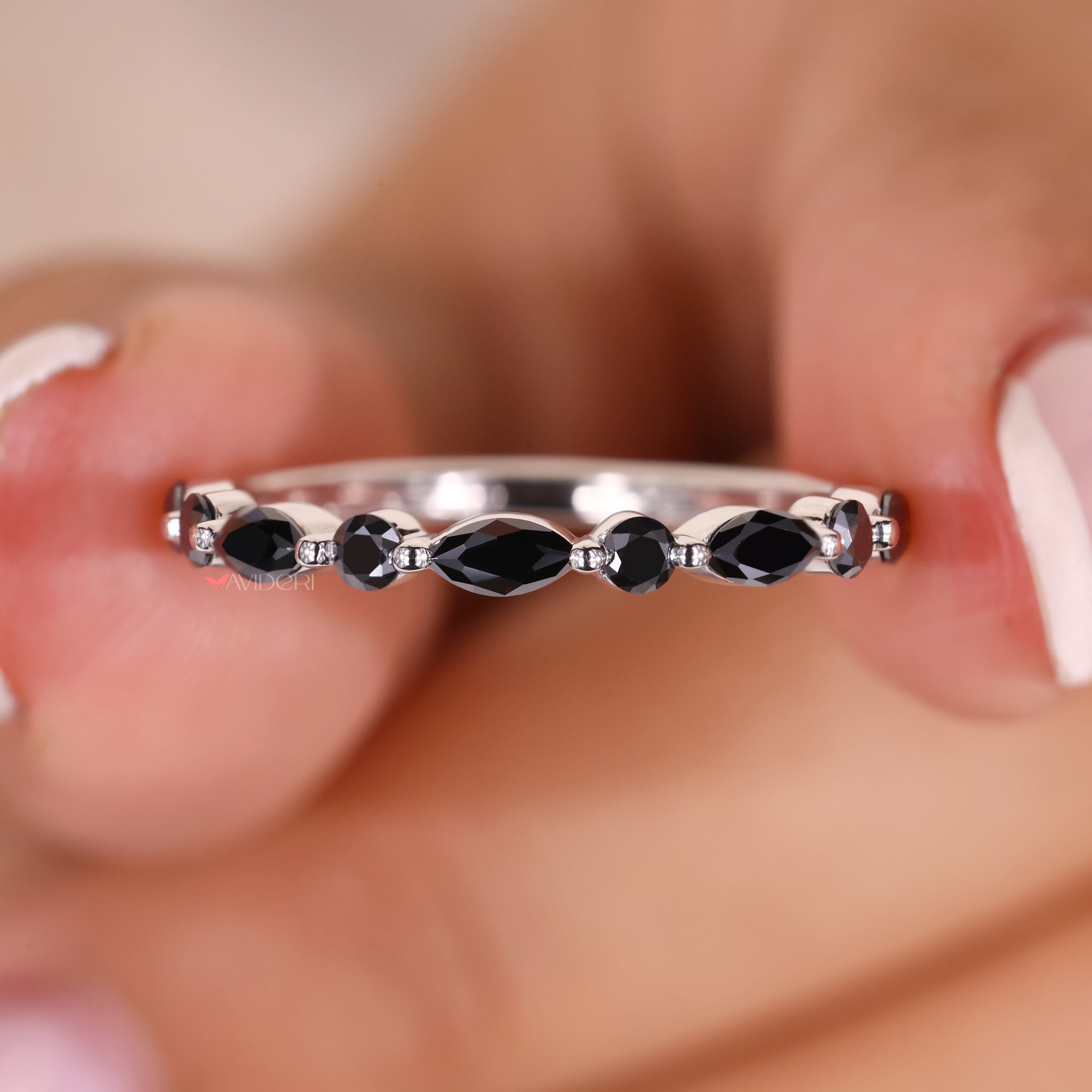 Beautiful handmade jewelry featuring moissanite stones.