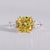 Three stone engagement ring, canary yellow engagement ring, handmade ring
 Three stone engagement ring, canary yellow engagement ring, handmade ring