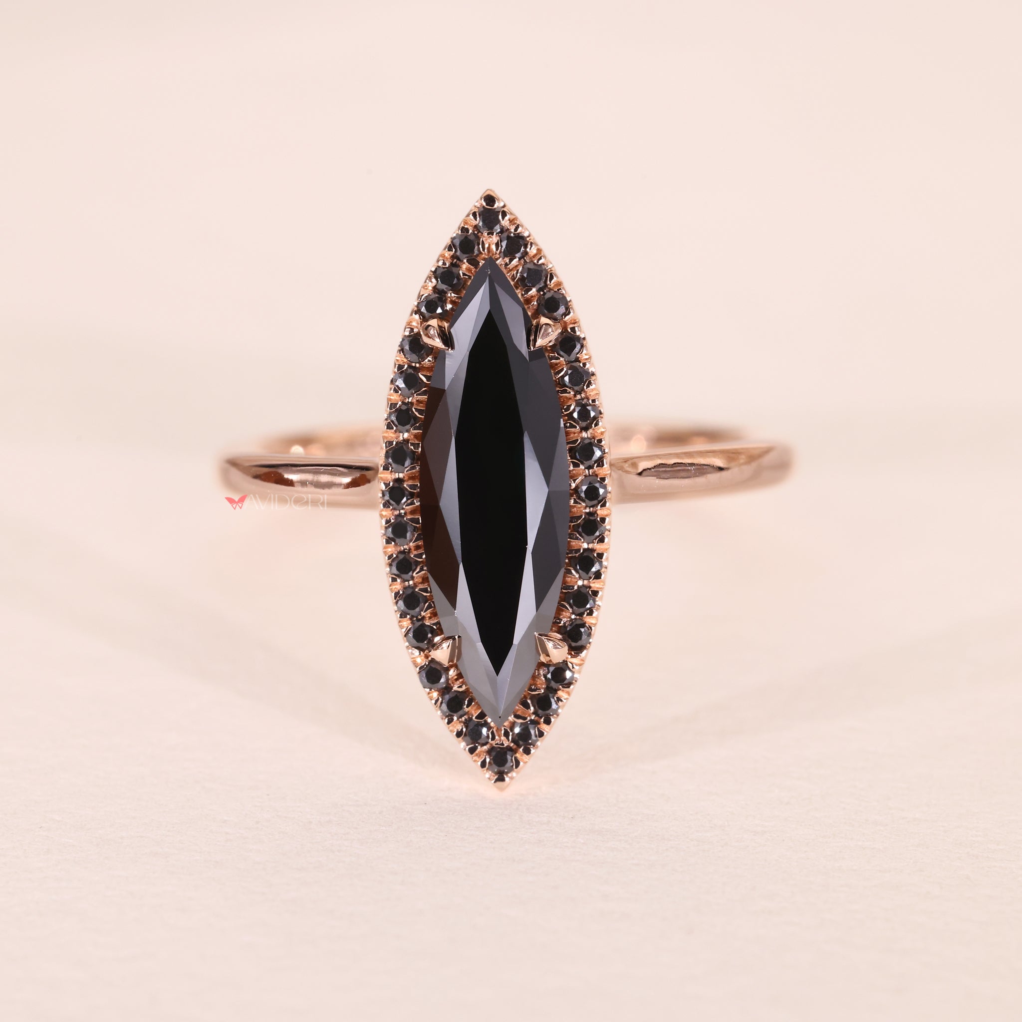 Antique marquise cut ring with vintage charm.