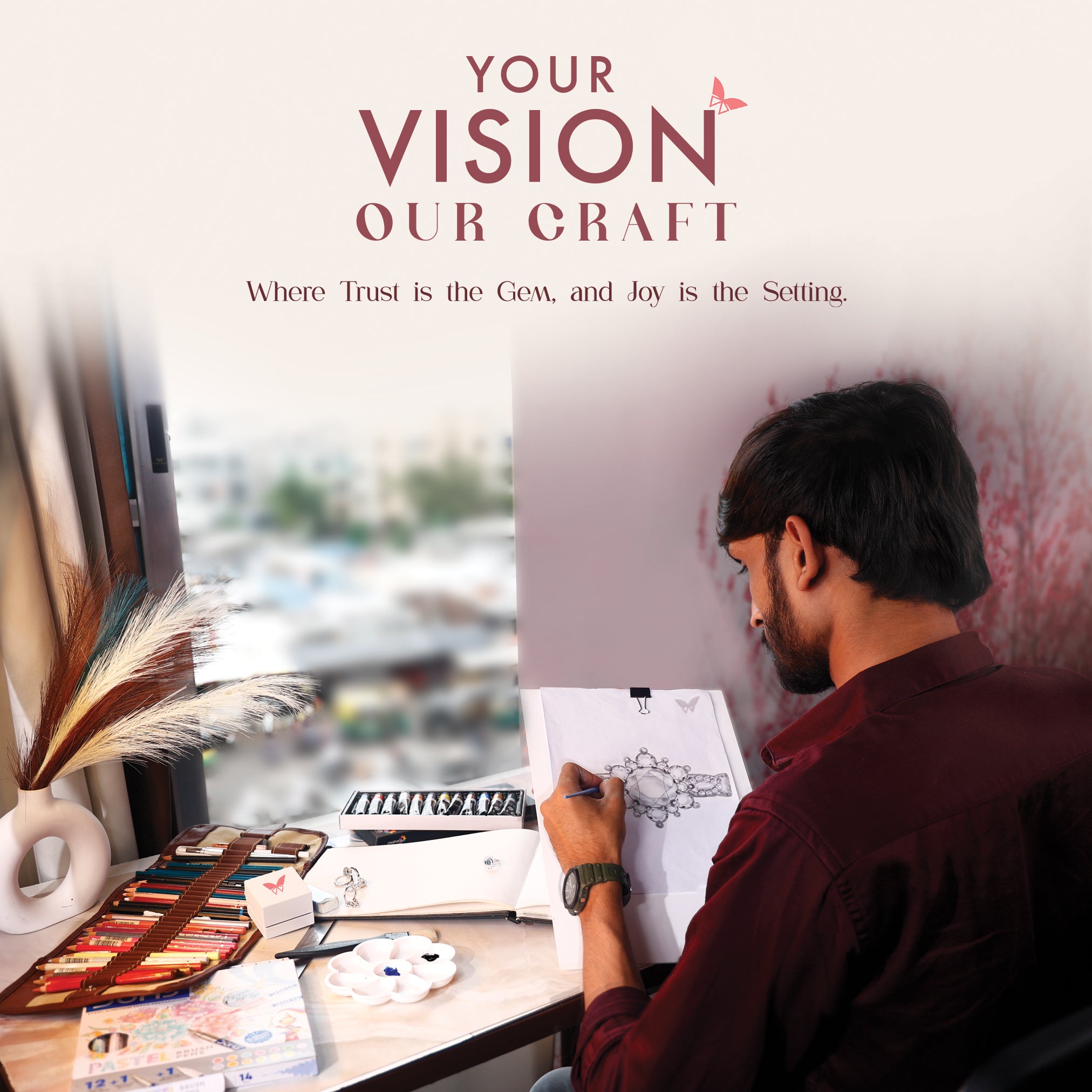 Moissanite wedding band delivers brilliant shine and ethical beauty.