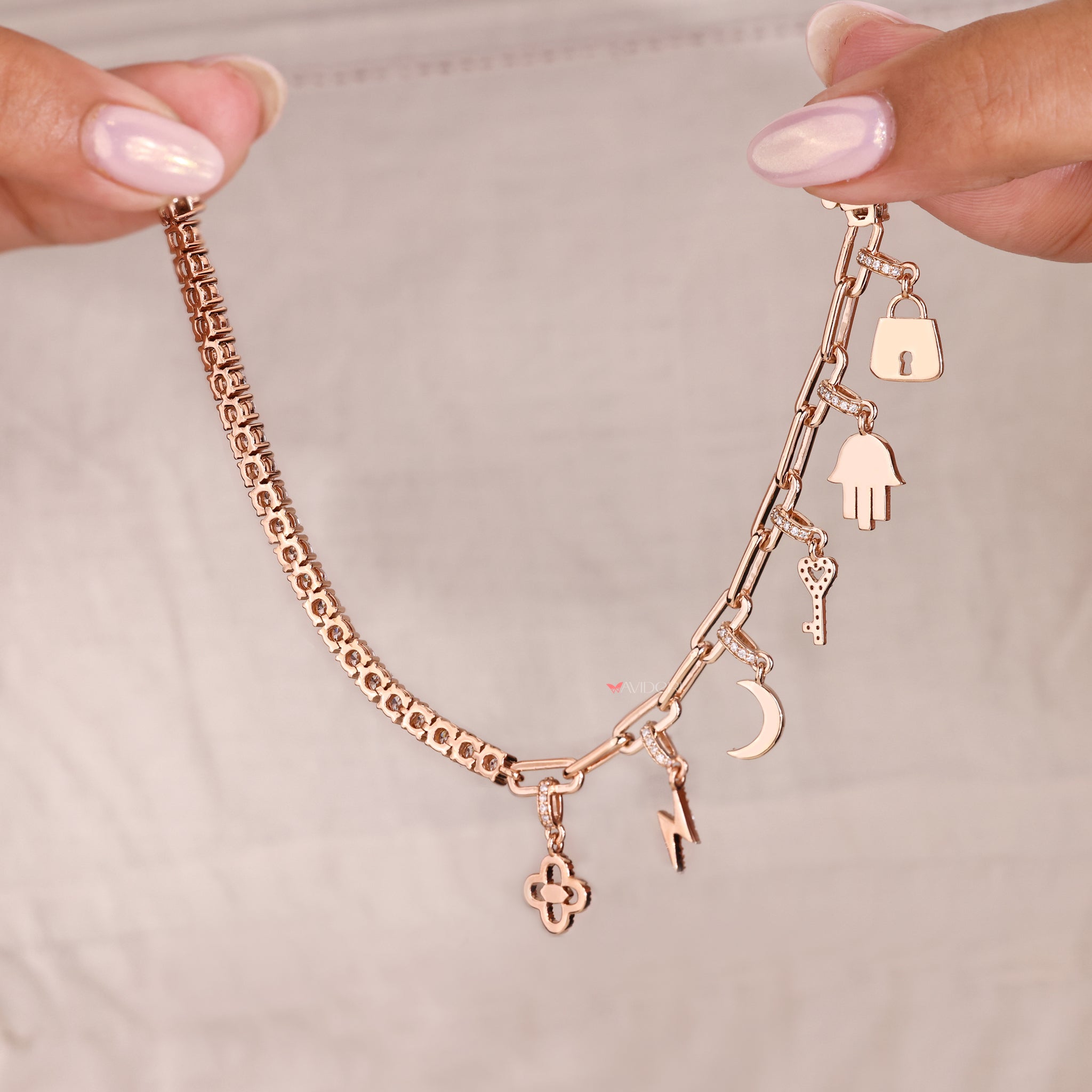 Rose gold bracelet perfect for daily wear.