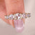 Half eternity band shines with diamonds across the top.
 Half eternity band shines with diamonds across the top.