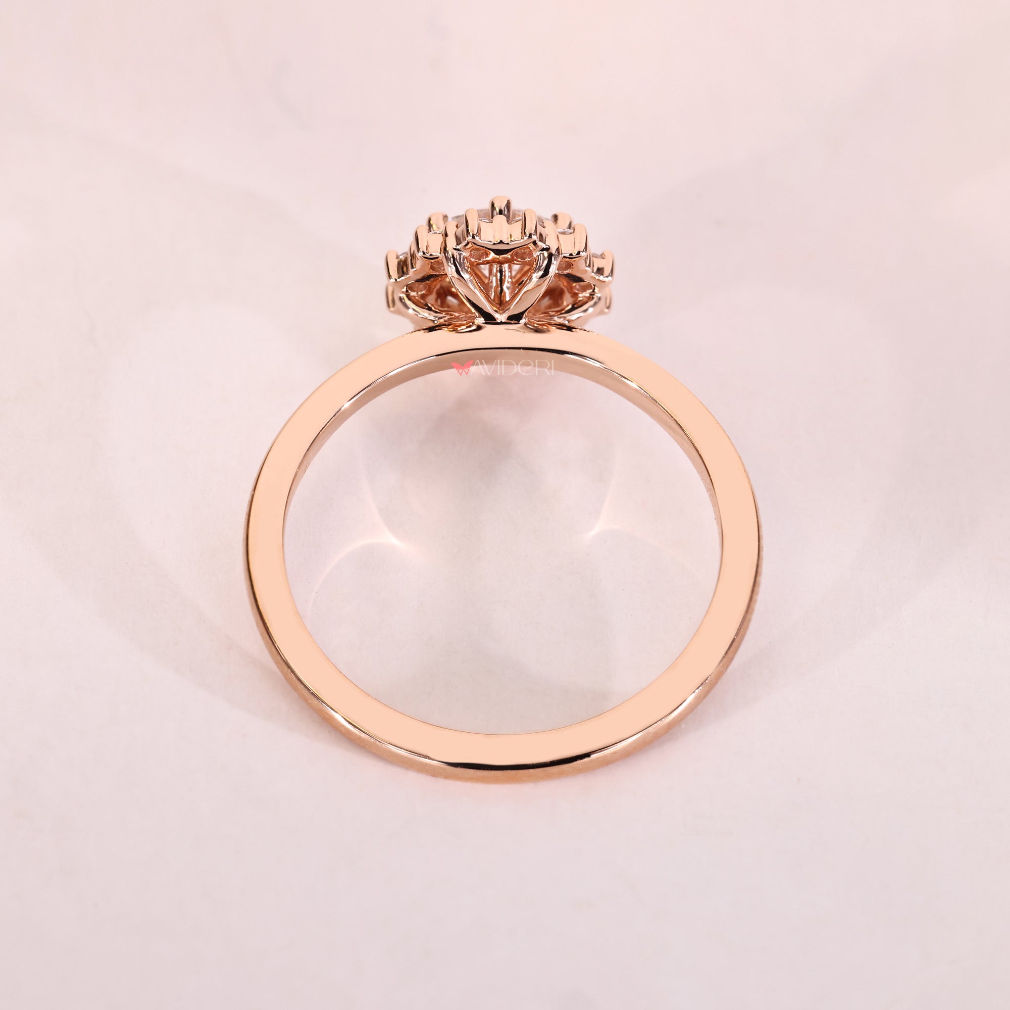 dainty engagement ring rose gold.