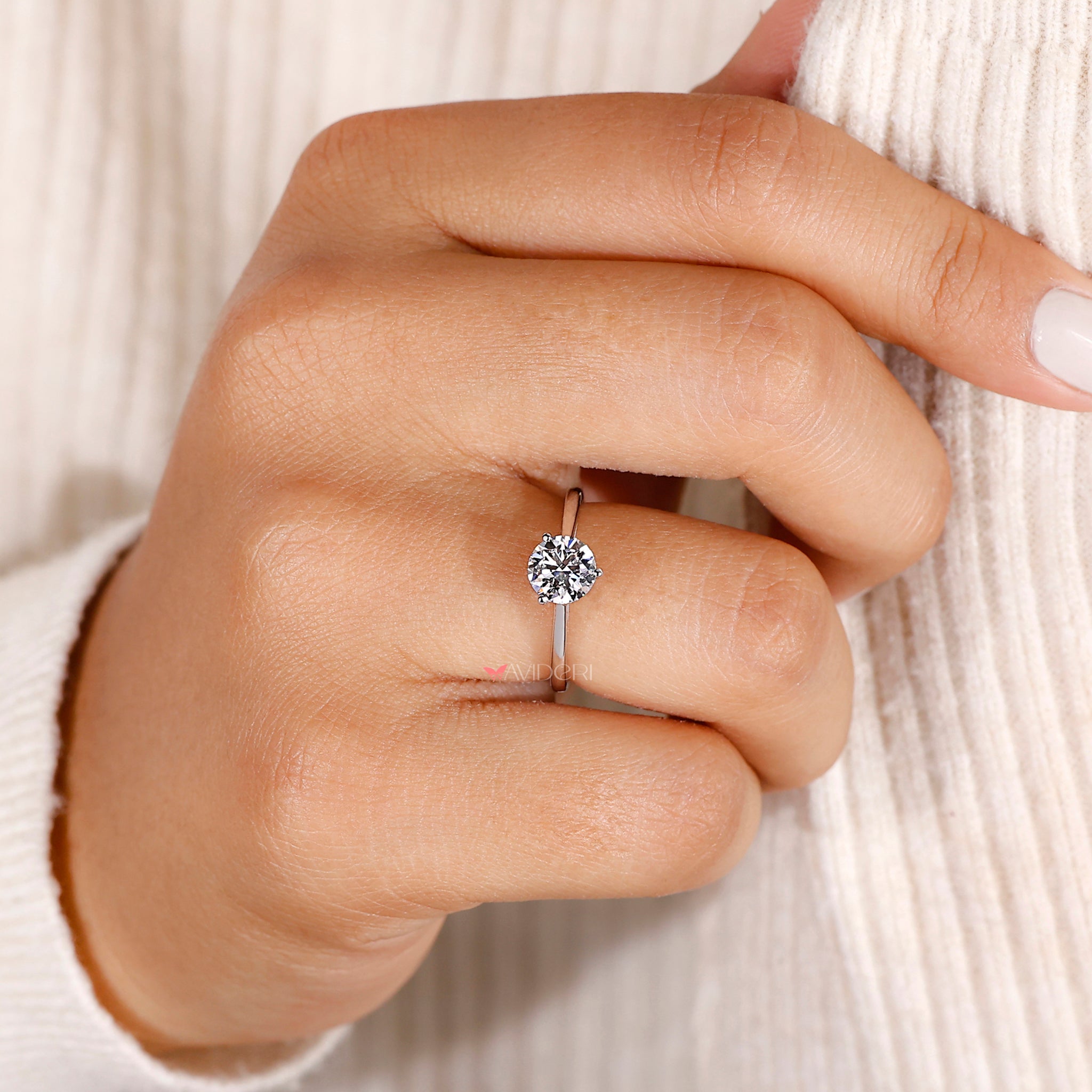 Solitare ring with unmatched sparkle and brilliance, crafted to highlight the beauty of the center stone.