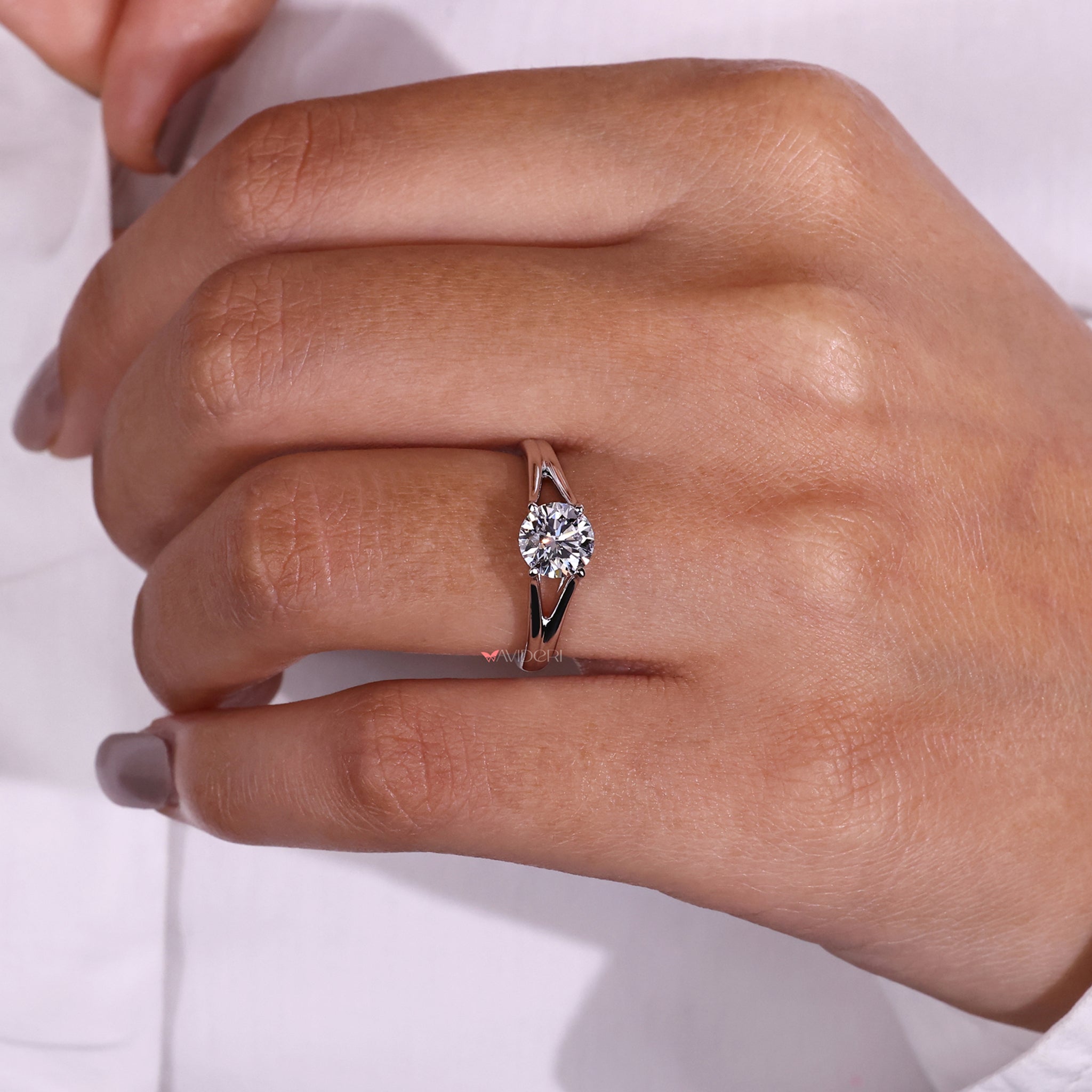 Round solitaire engagement ring showcasing a classic design with unmatched brilliance and style.