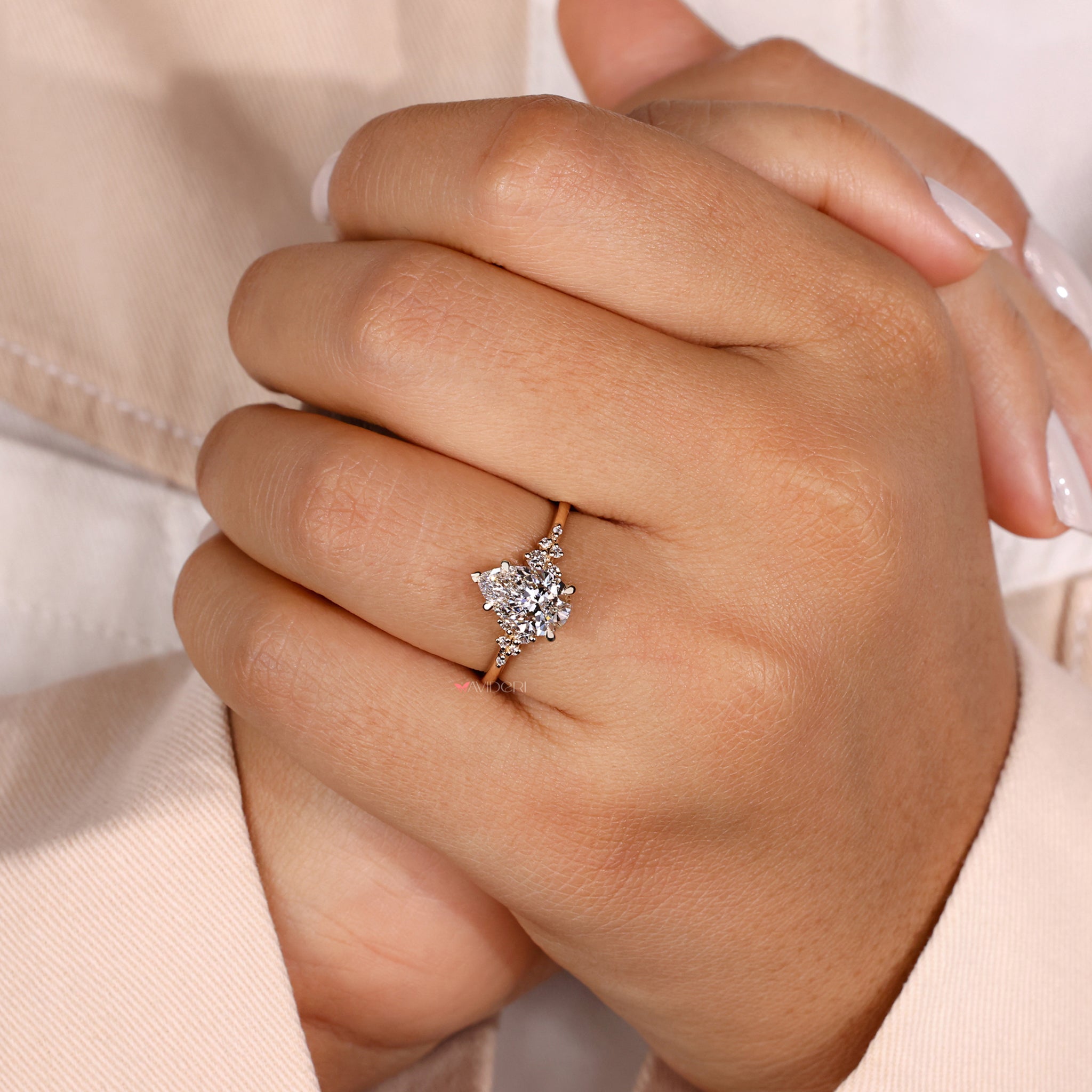 Avideri engagement ring with a bespoke handmade touch