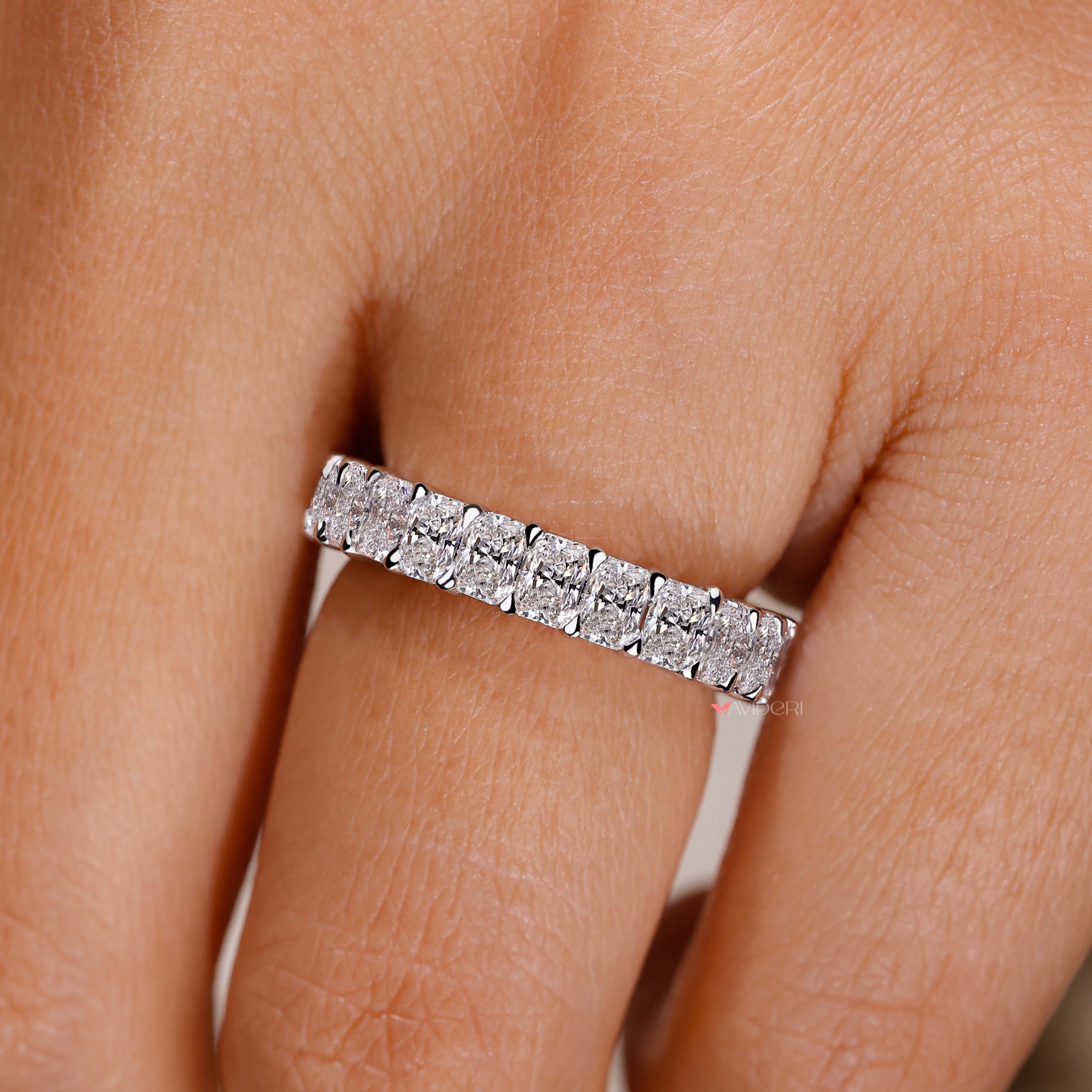 Radiant Cut Diamond set in a custom band for exceptional sparkle.
