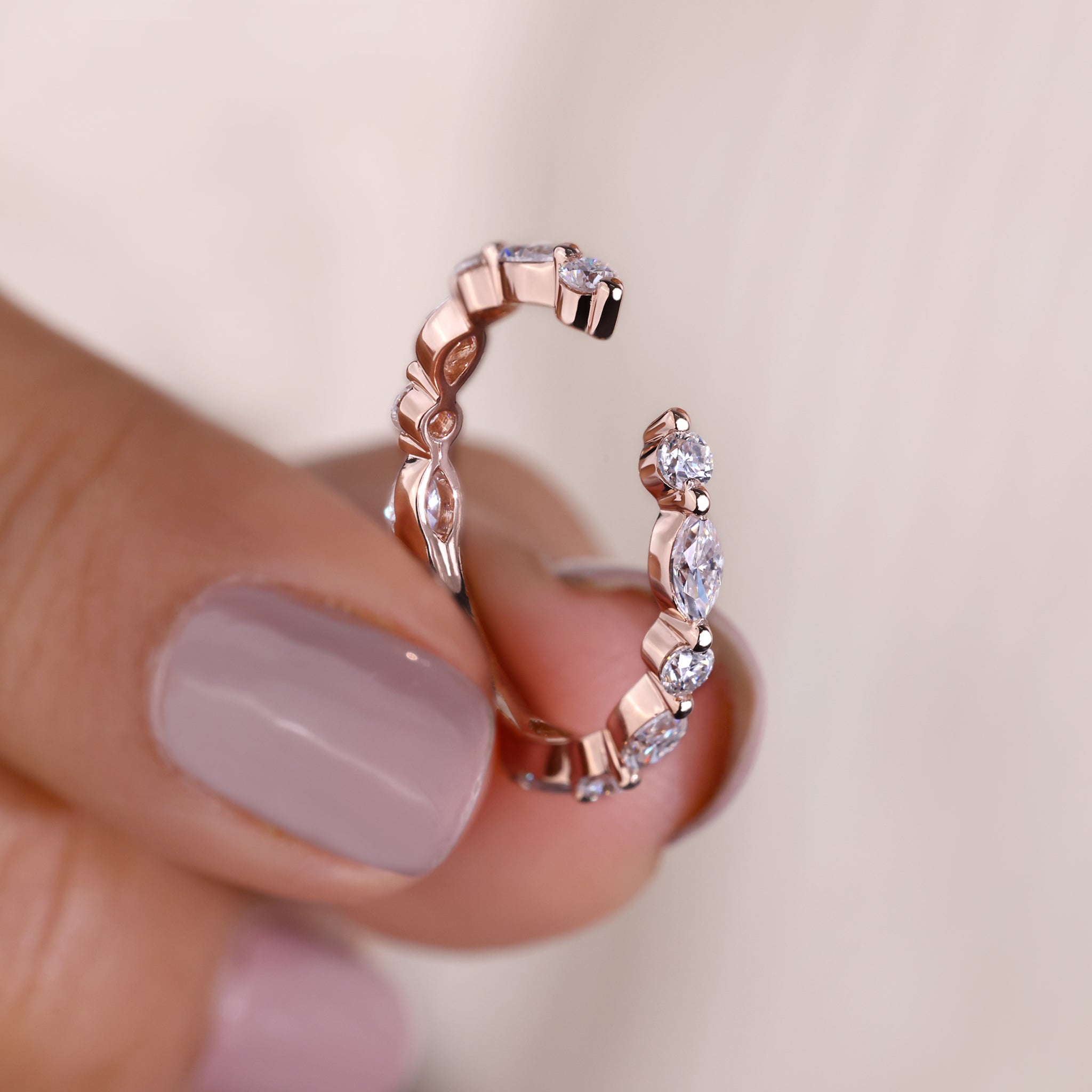 Custom wedding band crafted to match your unique style.