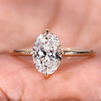 oval solitaire engagement ring, oval diamond ring, prong setting, handmade ring