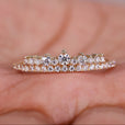 Pave set wedding band with sparkling diamonds.