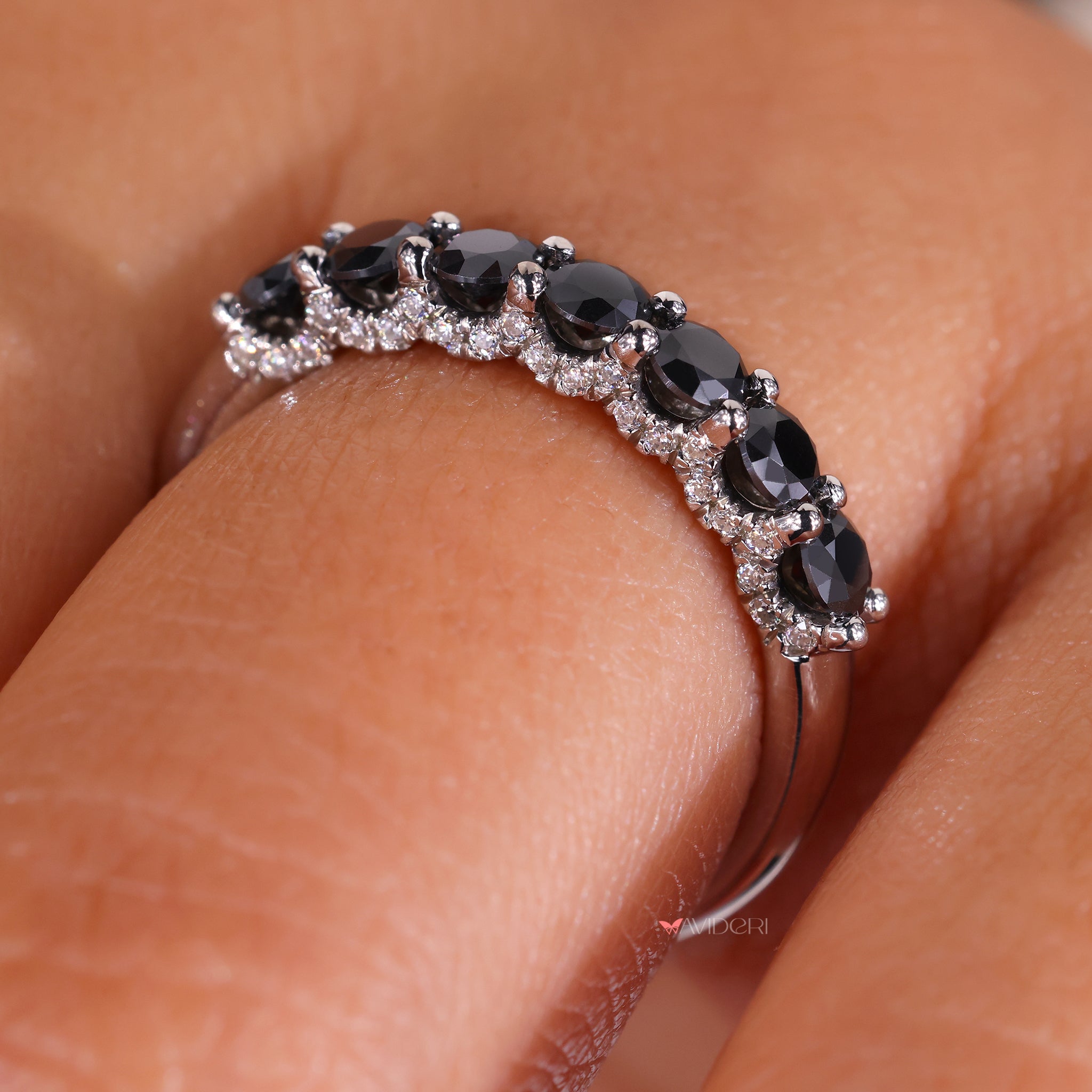 White gold band, gold moissanite wedding band, moissanite wedding bands for women