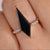 Elegant kite cut ring featuring a sharp silhouette and modern design.
 Elegant kite cut ring featuring a sharp silhouette and modern design.