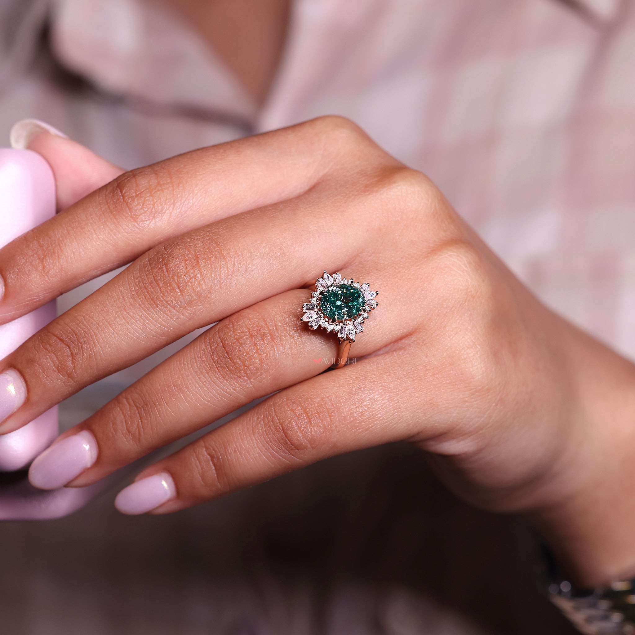 Oval cut engagement ring, marquise cut engagement ring, handmade jewelry