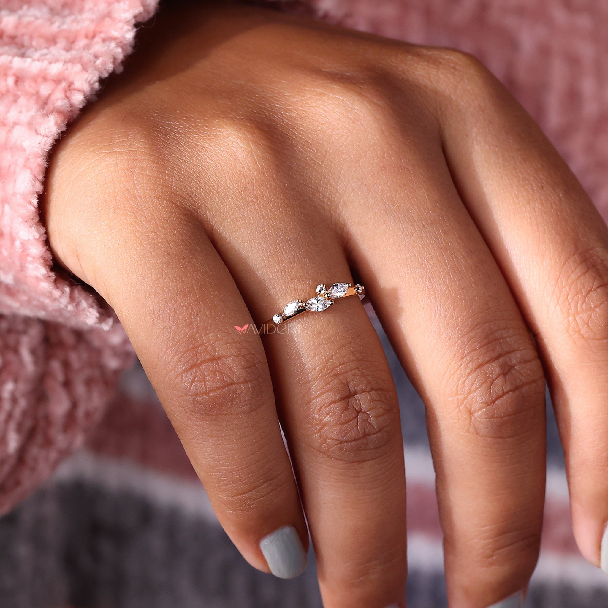 Handmade band featuring intricate craftsmanship.