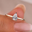 Stunning pear shape diamond ring with exceptional brilliance and elegance.