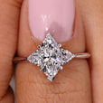 Stunning 3 stone marquise engagement ring crafted with exceptional brilliance and elegance.
