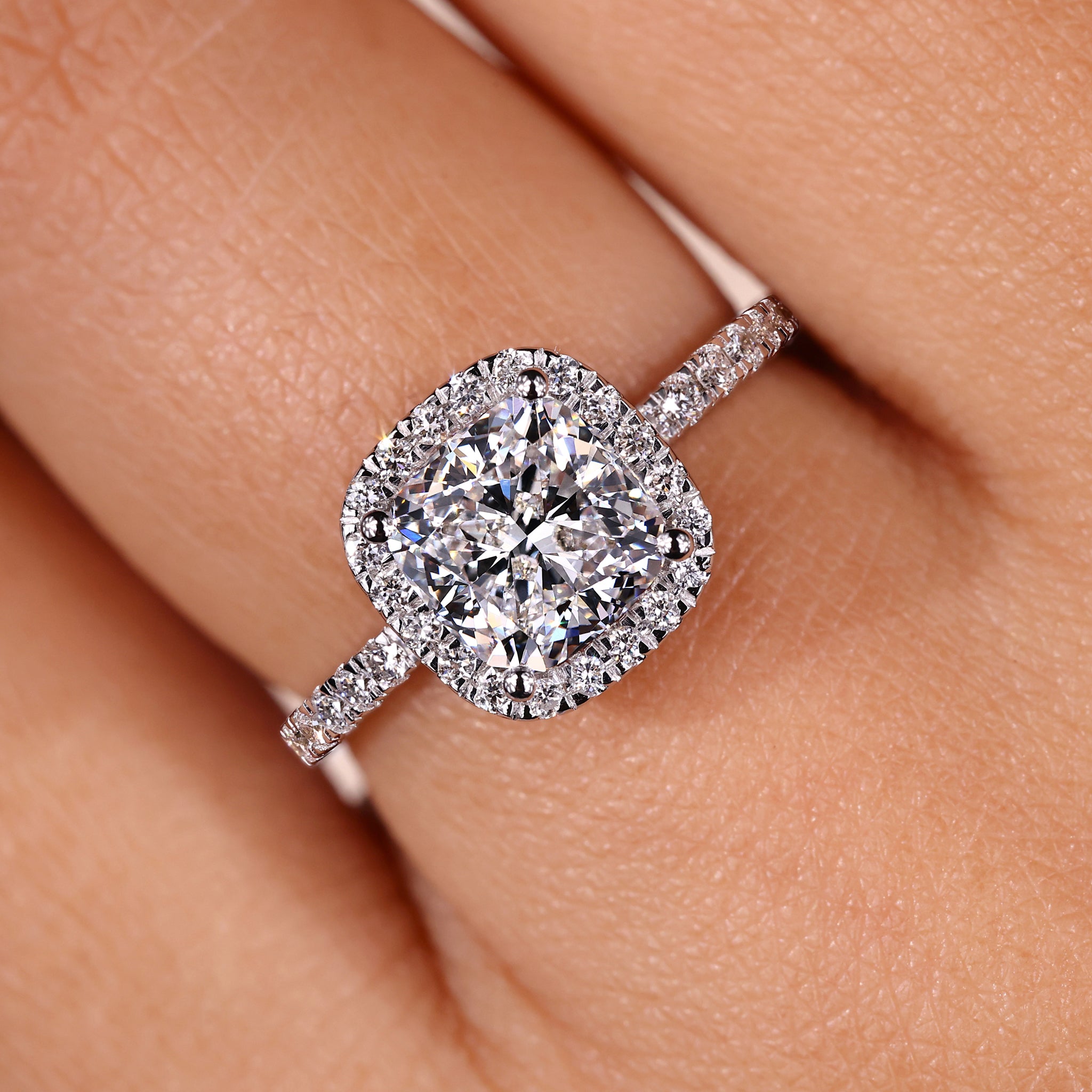Stunning cushion cut diamond ring with timeless elegance