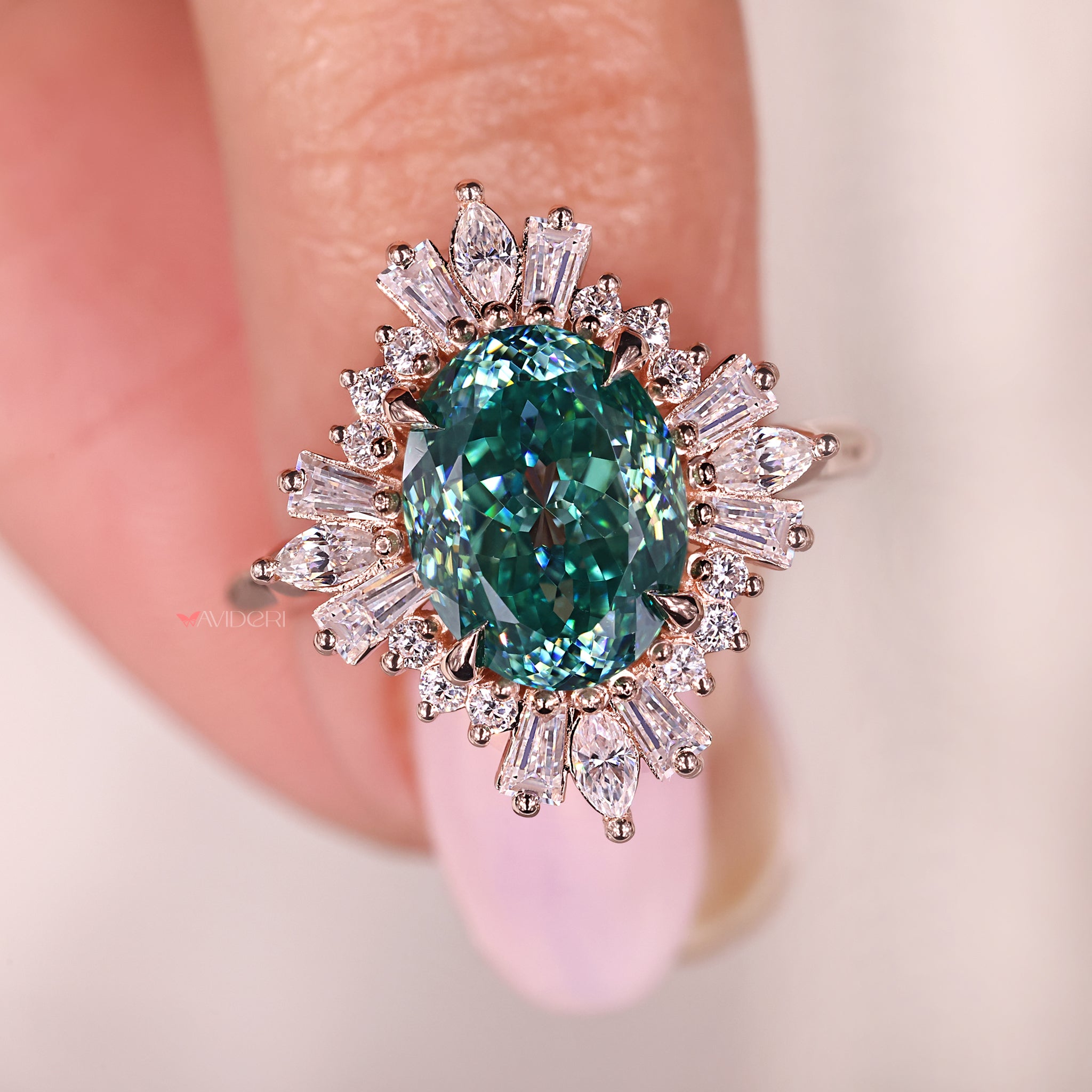 Marquise cut ring, tapered baguette cut ring, baguette cut ring
