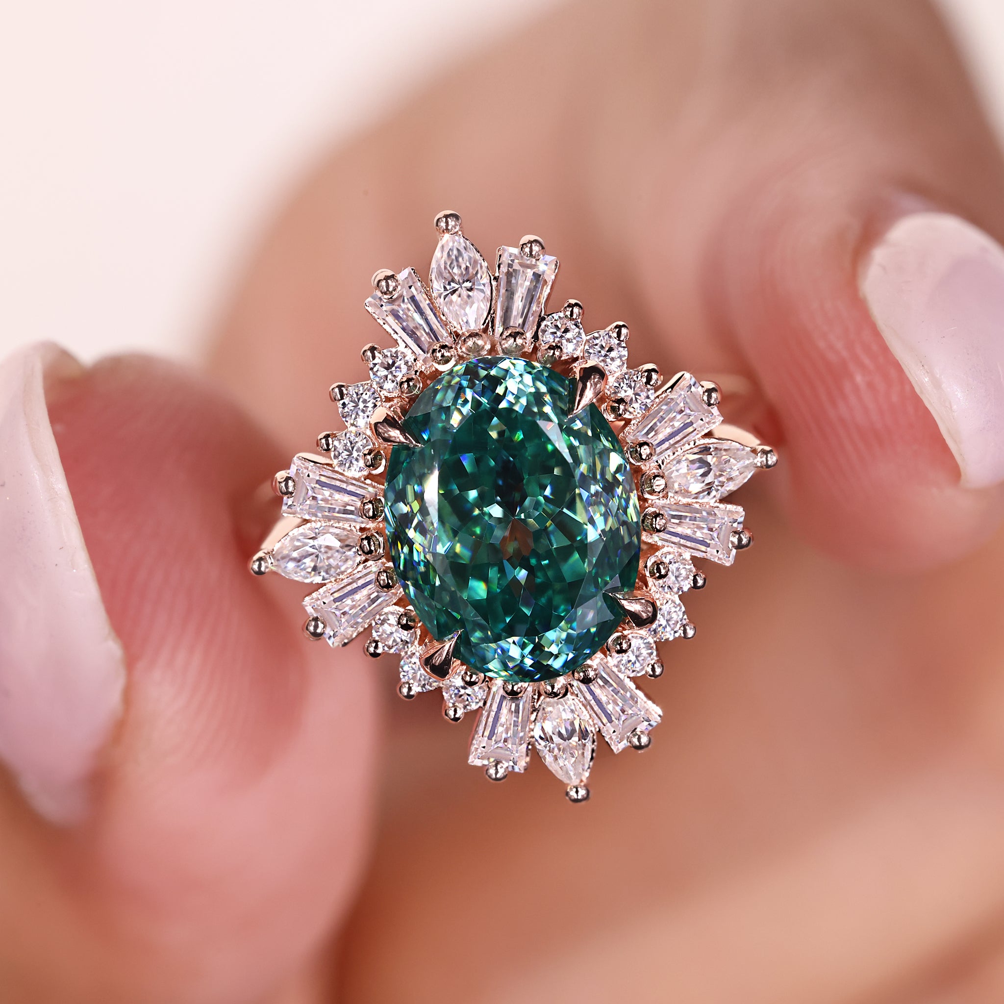 Oval cut moissanite ring, oval cut ring, handmade ring