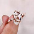 Oval moissanite ring, oval cut ring, handmade ring
