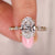 Oval diamond engagement ring shines with smooth oval shape.
 Oval diamond engagement ring shines with smooth oval shape.