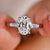 Oval shaped engagement ring with an oval diamond wedding ring for elegance.
 Oval shaped engagement ring with an oval diamond wedding ring for elegance.