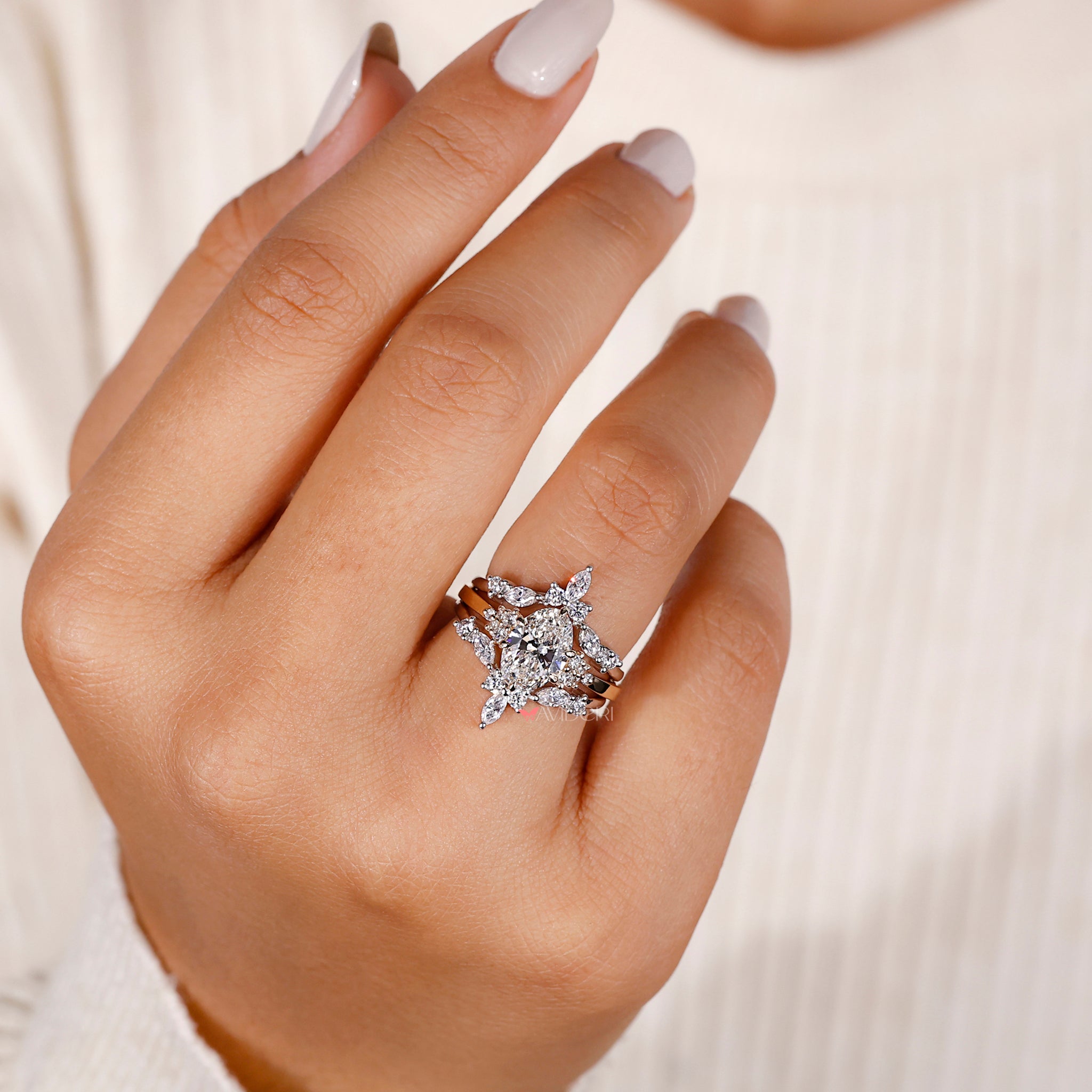 White gold wedding band with polished finish.