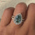 Pear engagement ring, round cut ring, handmade jewelry