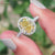 Emerald cut solitaire ring for a timeless, classic look.
