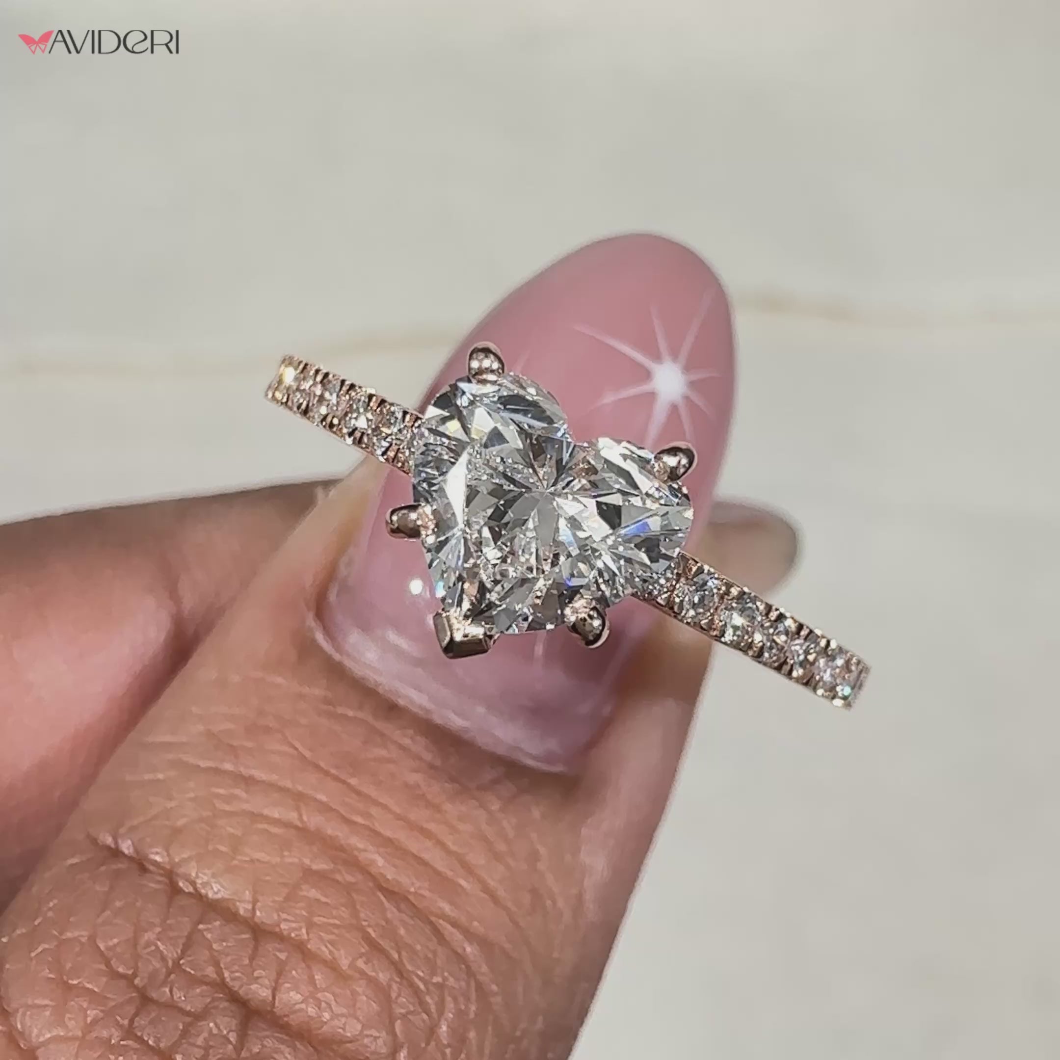 Elegant heart shaped ring crafted for timeless elegance and love.